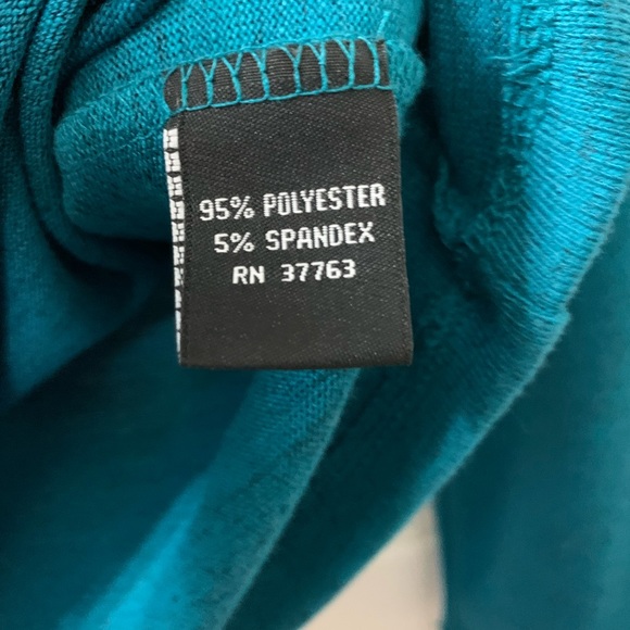 RAFAELLA Top Teal Blue Long Skeeve Knit lightweight stretch petite small ps - Picture 5 of 8